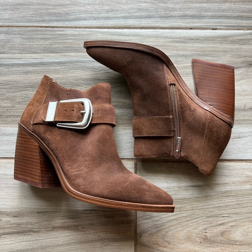 Vince Camuto Gidgey Western Suede Ankle Booties